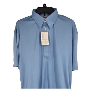 NWT Collars and Co Dress Collar Polo Blue Extra Large